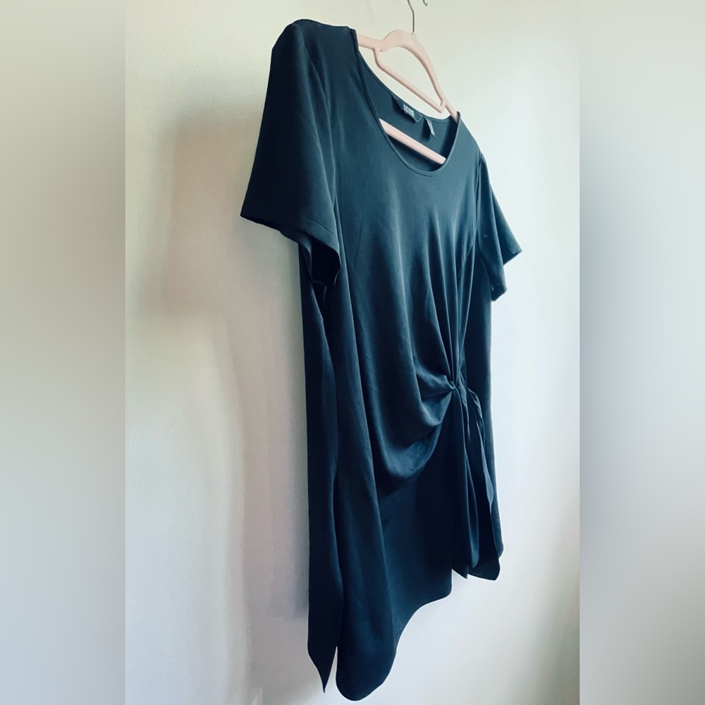 Dennis Basso Black Draped Top Size 14 - Picture 6 of 6